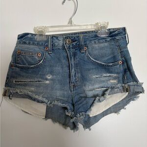 Distressed Denim Shorts